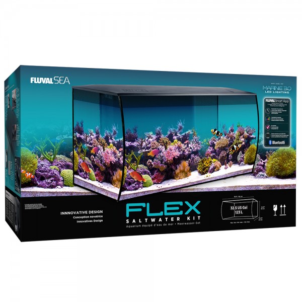 Flex Meerwasser-Aquarienset, 123 Liter, schwarz