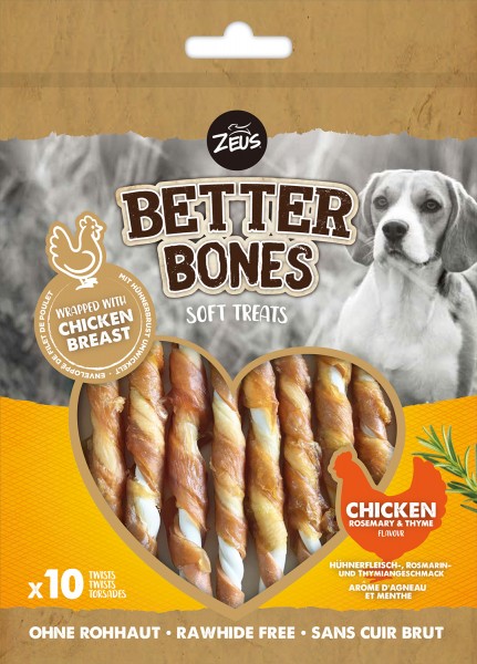 Zeus BetterBones - Hühnerfleisch umwickelte Twists